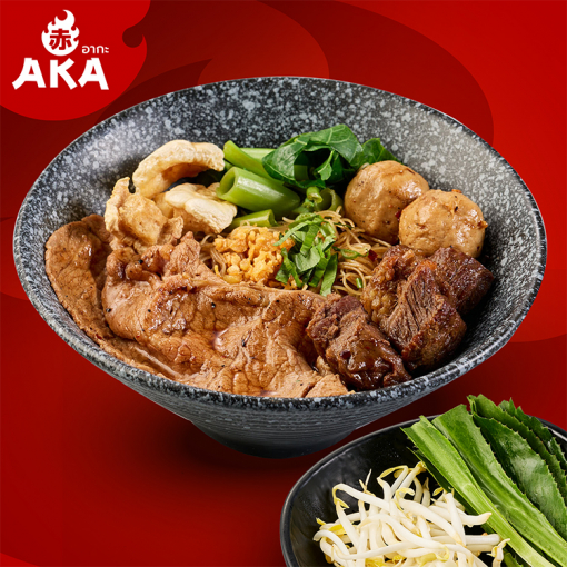 AKA8000003 ก๋วยเตี๋ยวเรือ เนื้อชาร์โรเลส์ แห้ง